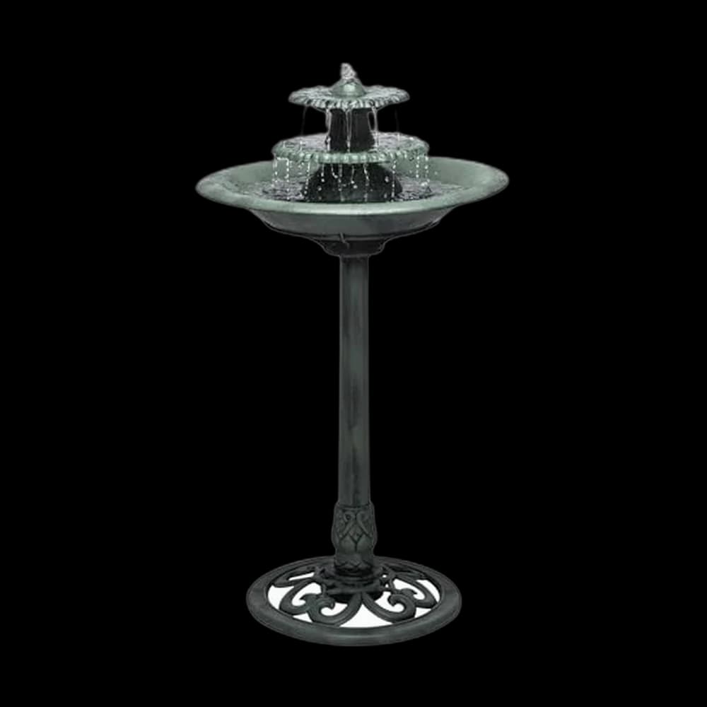Alpine Corporation 35" Tall 3-Tier Outdoor Pedestal Water Fountain