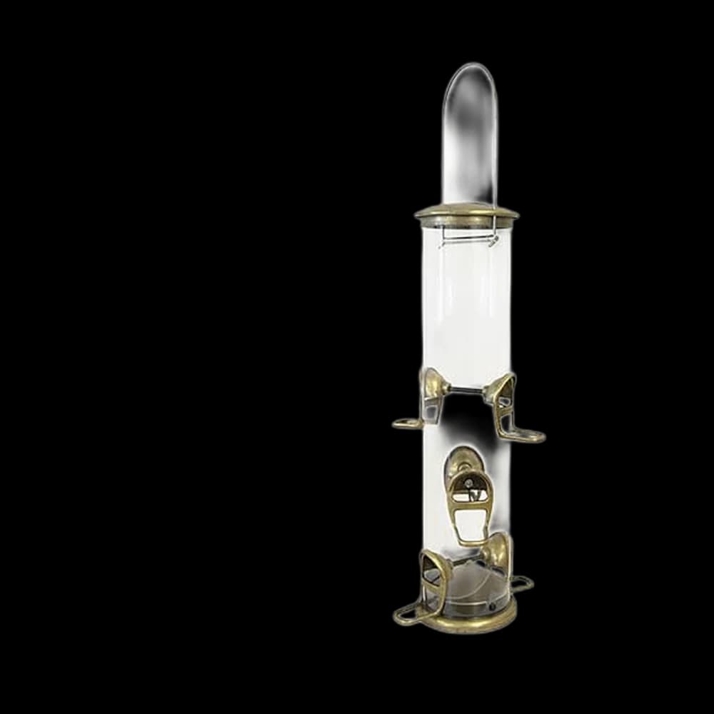 Aspects 420 Antique Brass Quick Clean Big Tube Feeder, Large, Brown/A