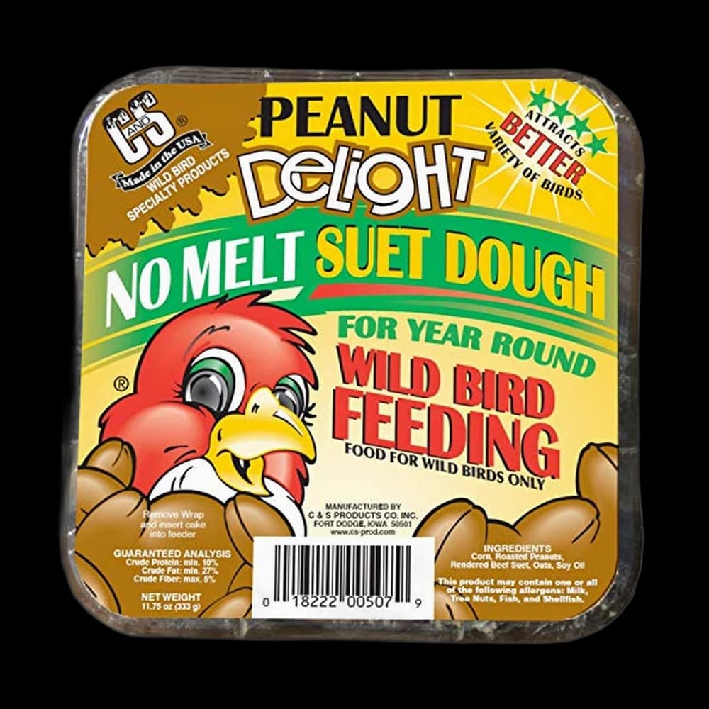 C&S Peanut Delight No Melt Suet Dough, 12/pack 11.75 Ounces