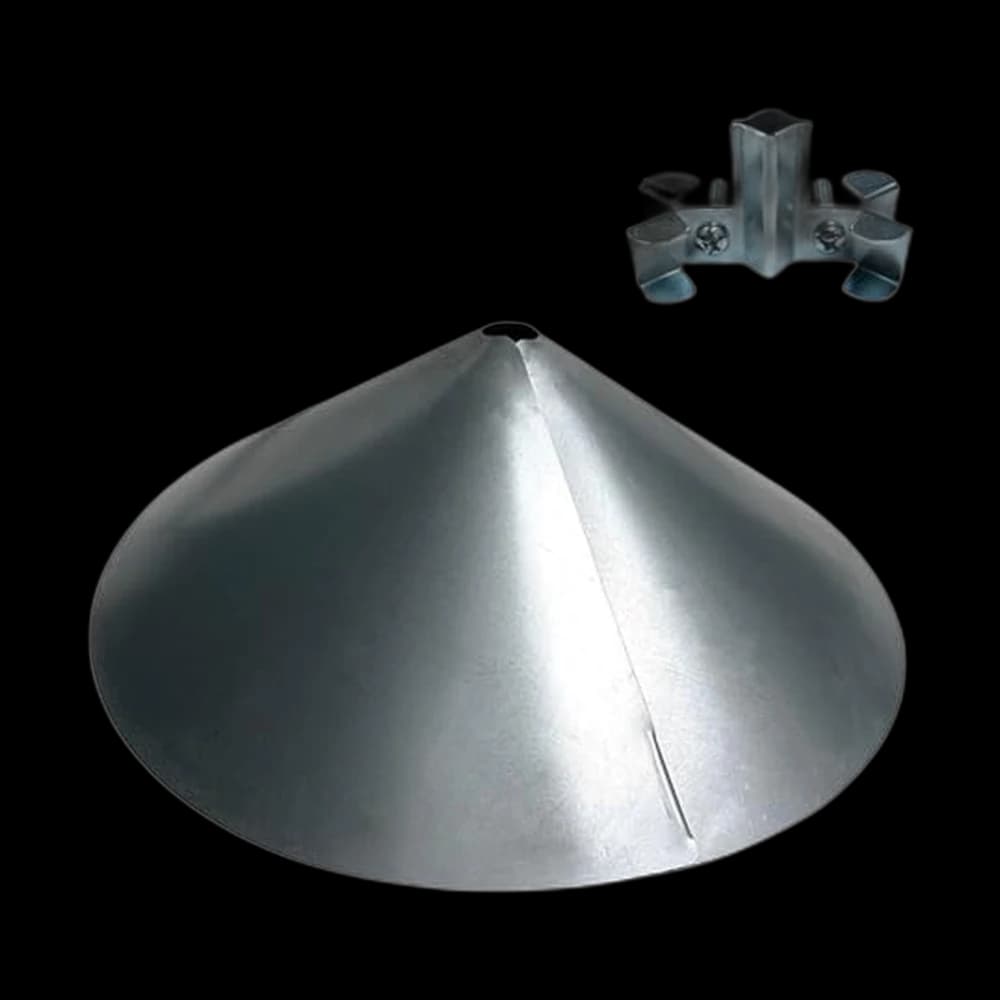 Erva Wrap-Around Cone Squirrel Baffle - Made in USA - Galvanized