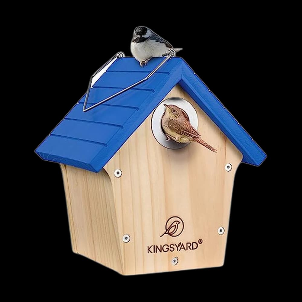 Kingsyard Wooden Wren House with Predator Guard, Bird Nesting for…