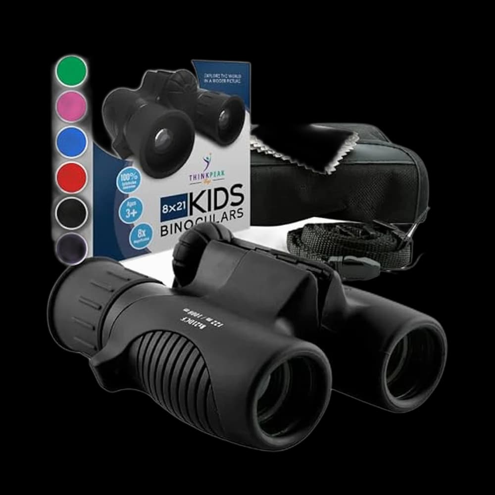 Think Peak Black Binoculars Science Toy for Kids Ages 3-12 Years -…